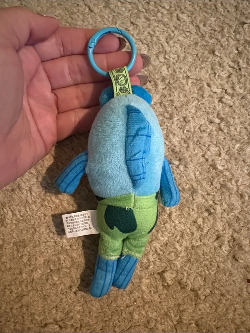 Blue Plush Clip-On Kids Toy Bikini Bottom